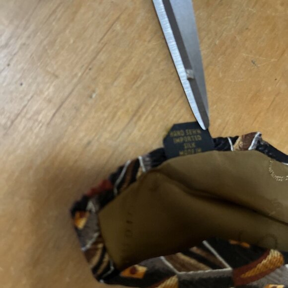 Robert Talbott for Arthur A Adler 100% Silk Neck Tie USA Black brown Gray Print - Picture 6 of 6